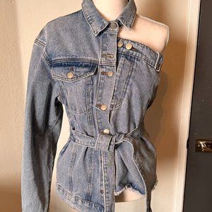 Brand New! One shoulder Denim Jacket